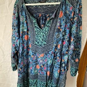 Lucky brand blue multi shirt